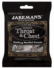 Jackmans Soothing Menthol Throat & Chest Sugar free 73g bag