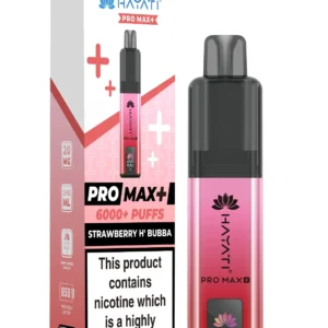 Hayati Pro Max Plus 6000+ Puff Strawberry H' Bubba